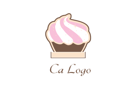 two color cream top cupcake logo