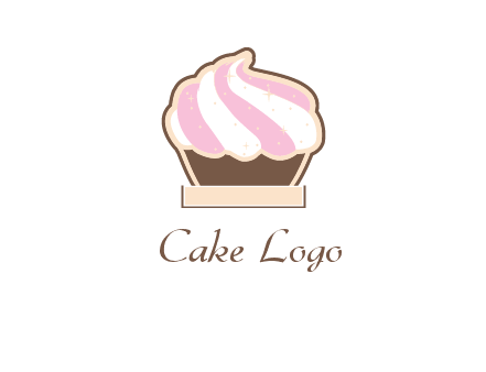 two color cream top cupcake logo