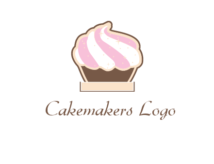 two color cream top cupcake logo