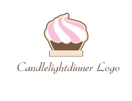 two color cream top cupcake logo