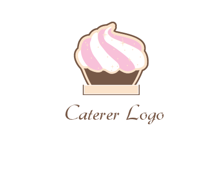 two color cream top cupcake logo