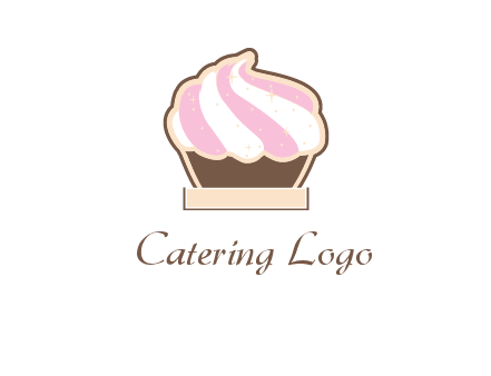 two color cream top cupcake logo