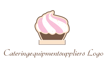 two color cream top cupcake logo