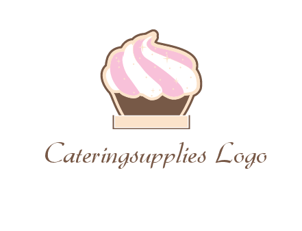 two color cream top cupcake logo