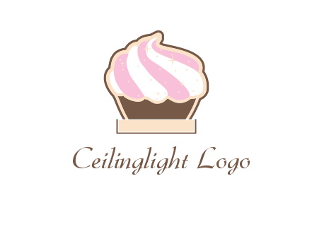 two color cream top cupcake logo