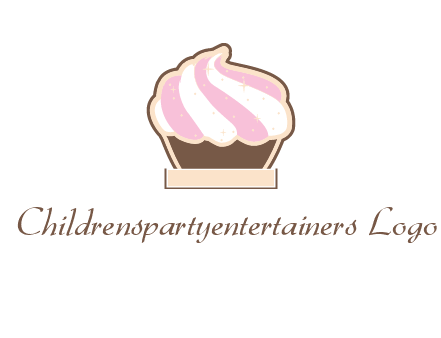 two color cream top cupcake logo