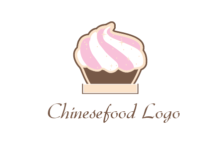 two color cream top cupcake logo