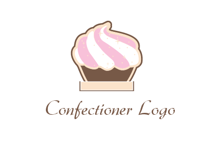 two color cream top cupcake logo