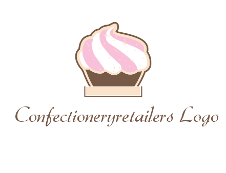 two color cream top cupcake logo