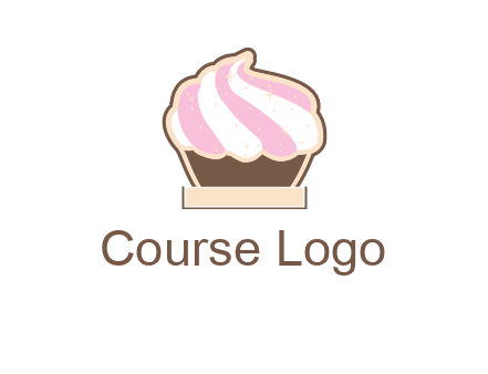 two color cream top cupcake logo