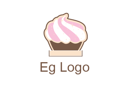 two color cream top cupcake logo
