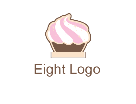 two color cream top cupcake logo