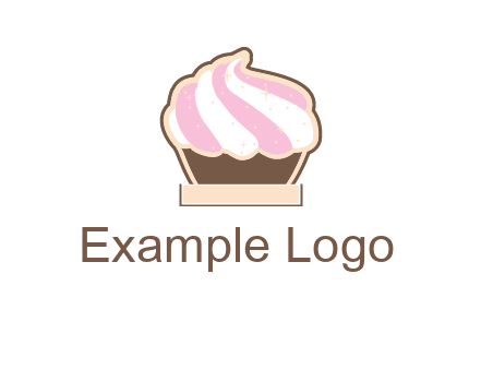 two color cream top cupcake logo