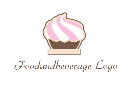 two color cream top cupcake logo