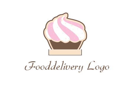 two color cream top cupcake logo