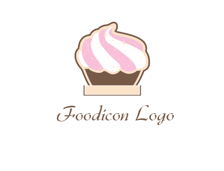 two color cream top cupcake logo