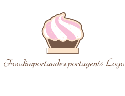 two color cream top cupcake logo