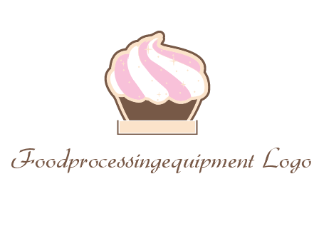 two color cream top cupcake logo