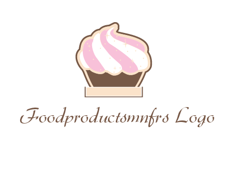 two color cream top cupcake logo