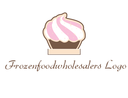 two color cream top cupcake logo
