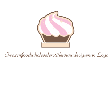 two color cream top cupcake logo