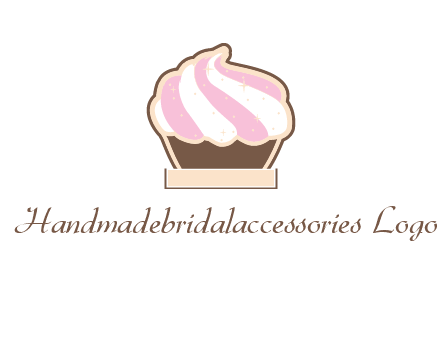 two color cream top cupcake logo