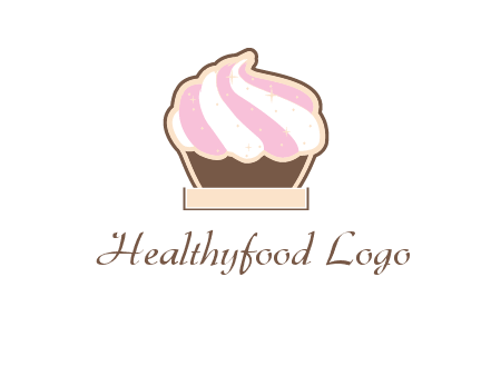 two color cream top cupcake logo