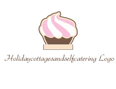 two color cream top cupcake logo