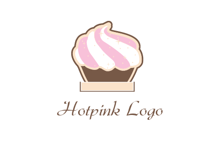 two color cream top cupcake logo