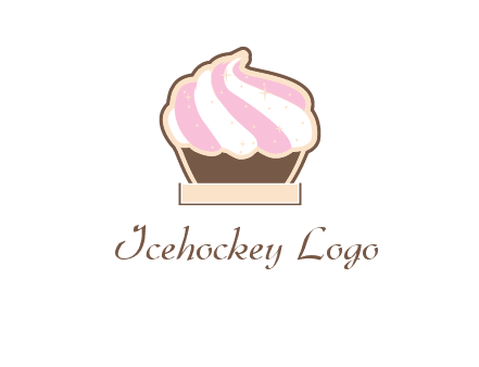 two color cream top cupcake logo