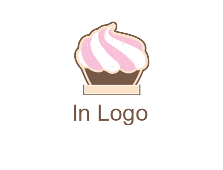 two color cream top cupcake logo
