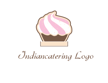 two color cream top cupcake logo