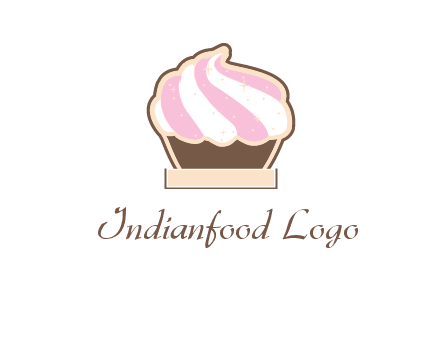 two color cream top cupcake logo