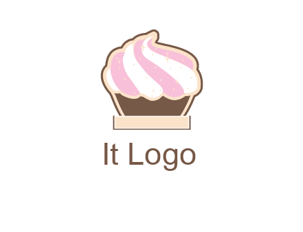 two color cream top cupcake logo