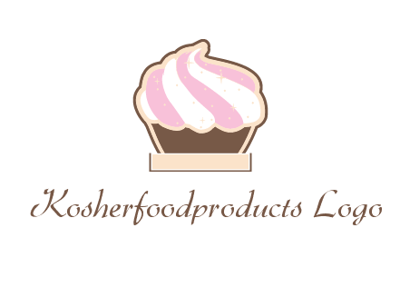 two color cream top cupcake logo