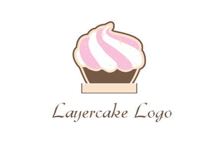 two color cream top cupcake logo