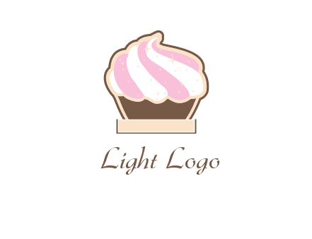 two color cream top cupcake logo