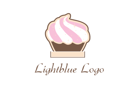 two color cream top cupcake logo