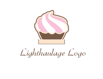 two color cream top cupcake logo