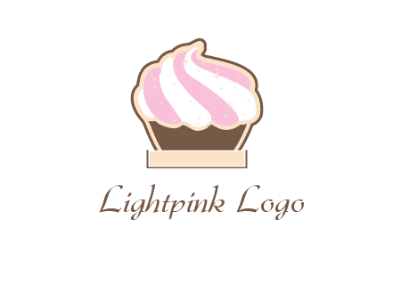 two color cream top cupcake logo