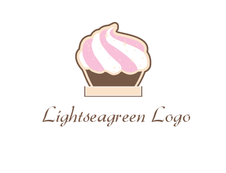 two color cream top cupcake logo