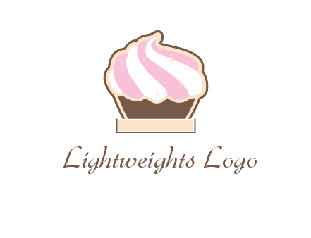 two color cream top cupcake logo