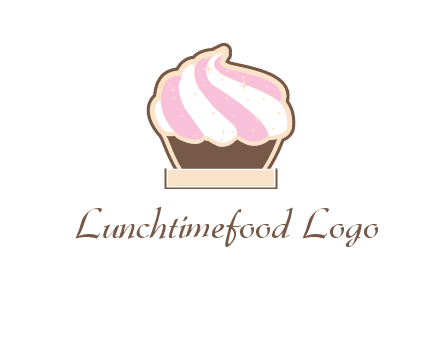 two color cream top cupcake logo