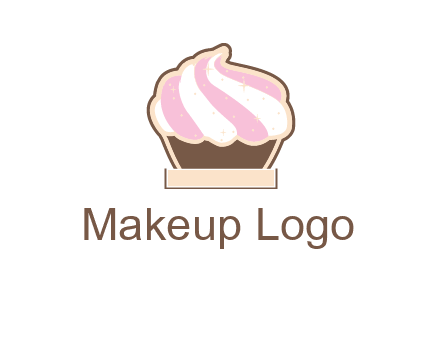 two color cream top cupcake logo
