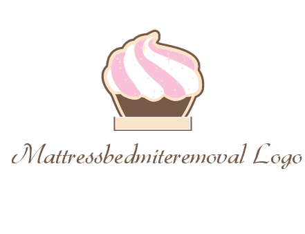 two color cream top cupcake logo