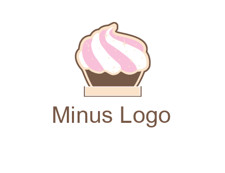 two color cream top cupcake logo