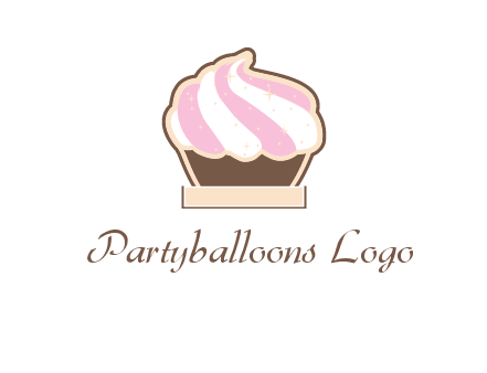 two color cream top cupcake logo