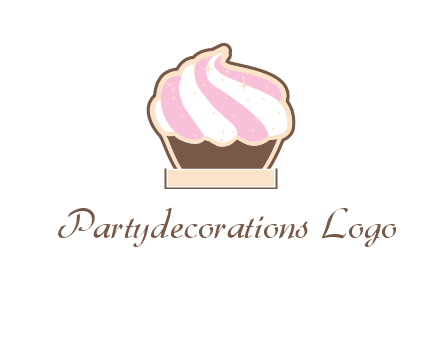 two color cream top cupcake logo