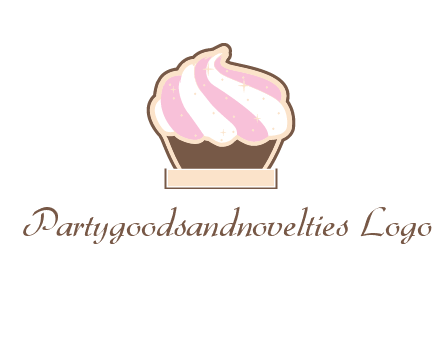 two color cream top cupcake logo