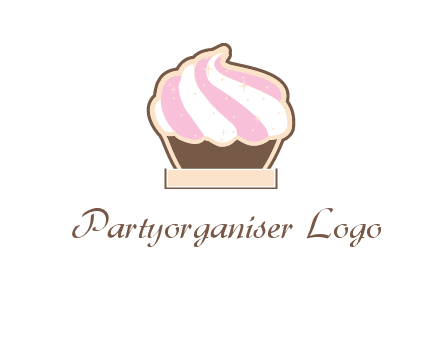 two color cream top cupcake logo